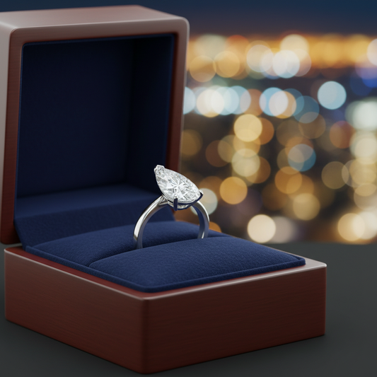 Pear Shaped Solitaire Engagement Rings Guide | New York