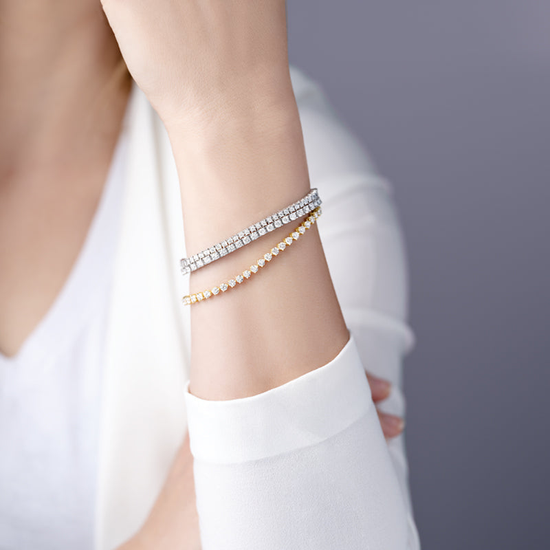 Gold & Diamond Bracelets — Tennis, Bangles & More