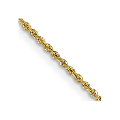 14k Yellow Gold 2mm Regular Rope Chain Necklace 16"