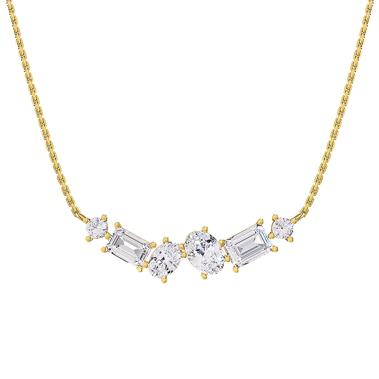 3 Carat Lab Grown Diamond Pendant Necklace 18"