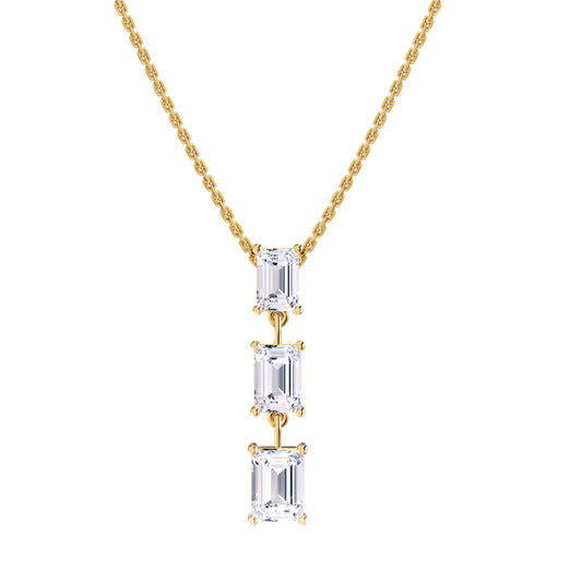 2.80 Carat Lab Grown Diamond Pendant Necklace 18"