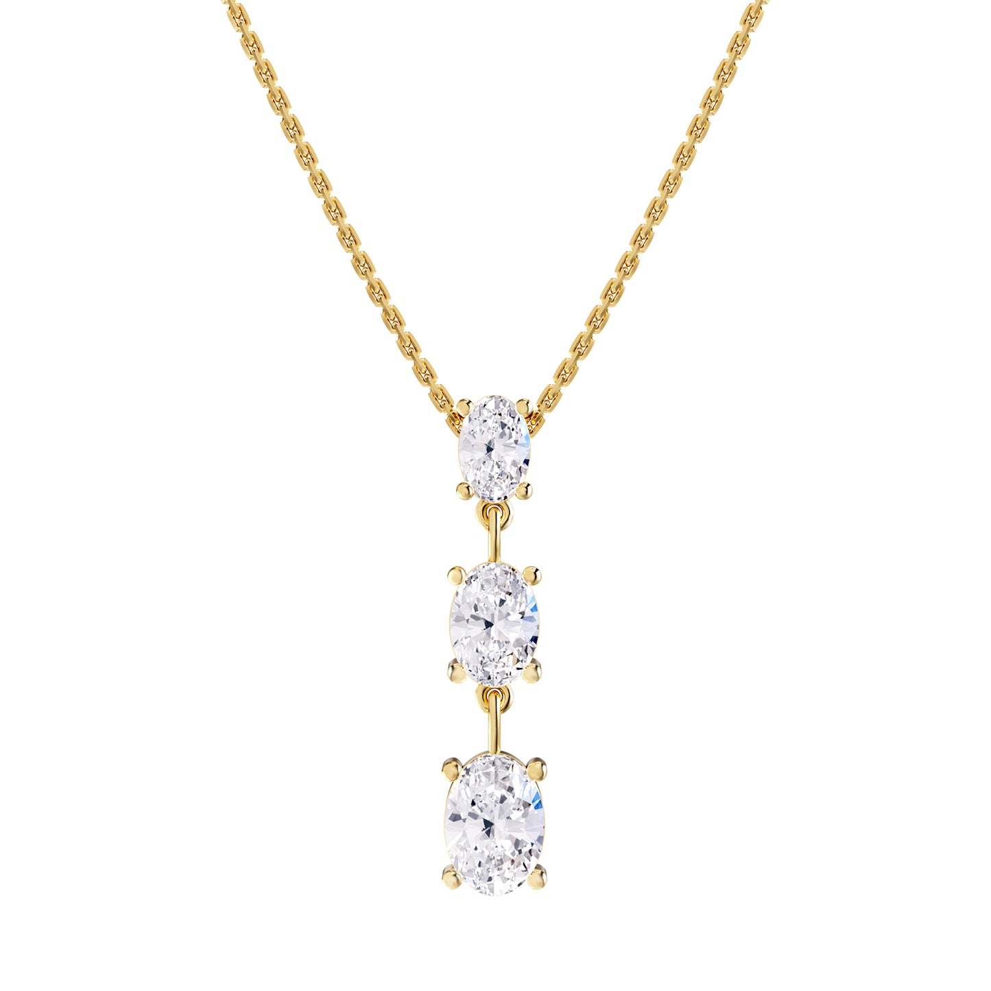 2 Carat Lab Grown Diamond Pendant Necklace 18"