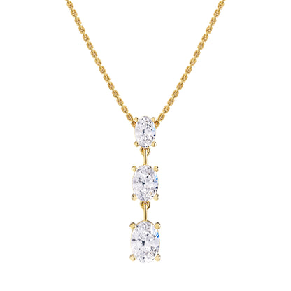 2 Carat Lab Grown Diamond Pendant Necklace 18"
