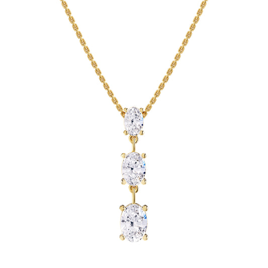 2 Carat Lab Grown Diamond Pendant Necklace 18"