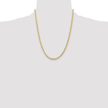 10k Yellow Gold 4mm Semi-Solid Anchor Chain Necklace