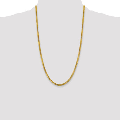 10k Yellow Gold 4.25mm Solid Miami Cuban Chain Necklace