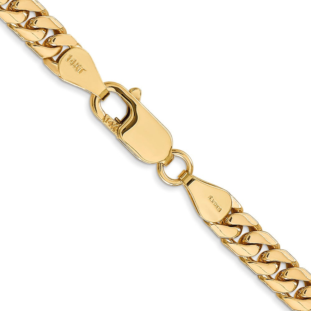 10k Yellow Gold 5mm Solid Miami Cuban Chain Necklace