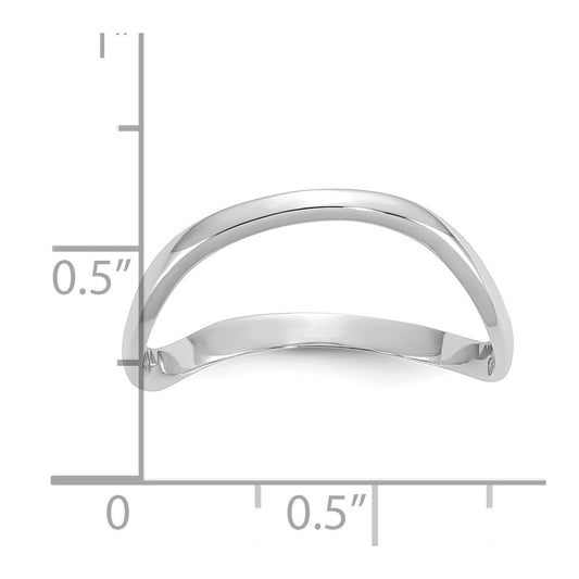 10K White Gold Polished Wave Fashion Thumb Ring Size 9