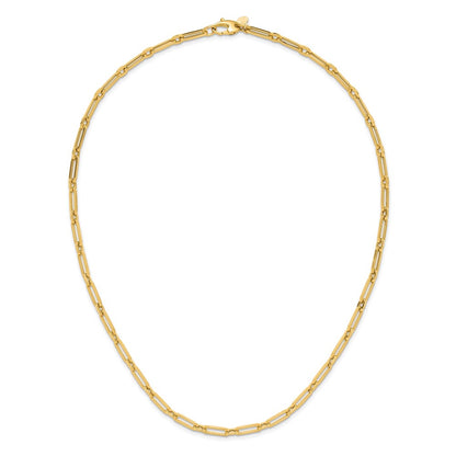 10k Yellow Gold Polished Flat Oval Link Necklace