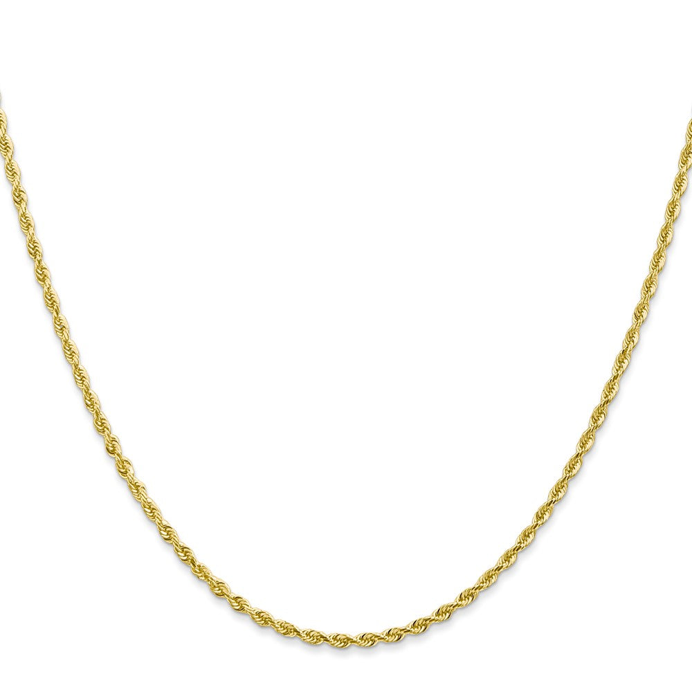 10k Yellow Gold 2mm Diamond-Cut Quadruple Rope Chain Necklace