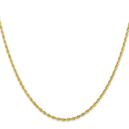 10k Yellow Gold 2mm Diamond-Cut Quadruple Rope Chain Necklace