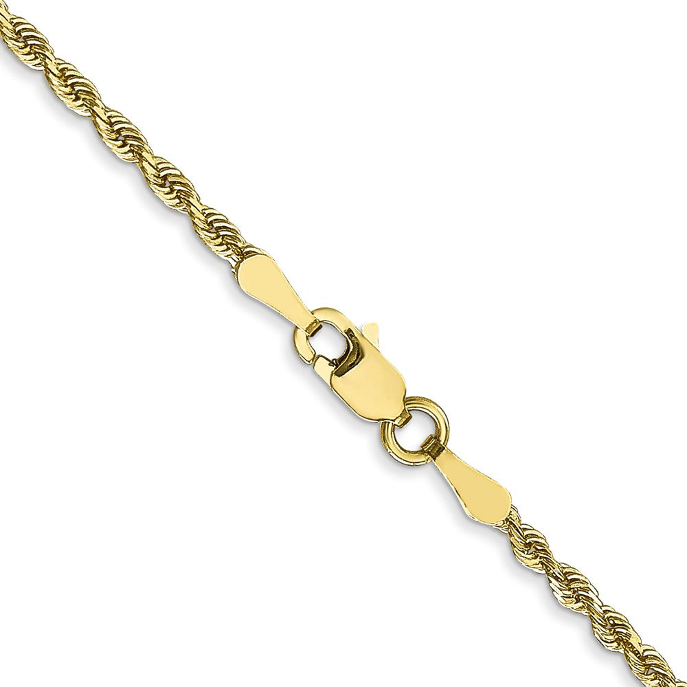 10k Yellow Gold 2mm Diamond-Cut Quadruple Rope Chain Necklace