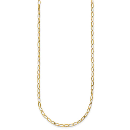 10k Yellow Gold Oval Link Necklace 18"