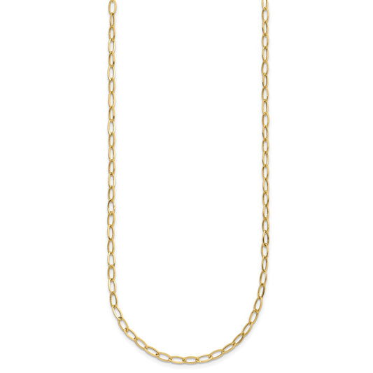 10k Yellow Gold Oval Link Necklace 18"