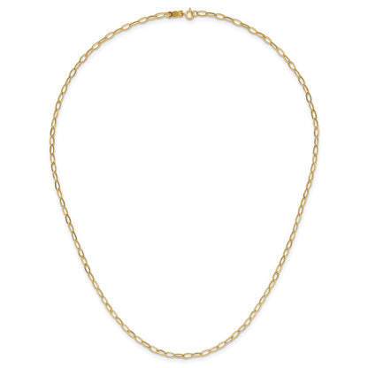 10k Yellow Gold Oval Link Necklace 18"
