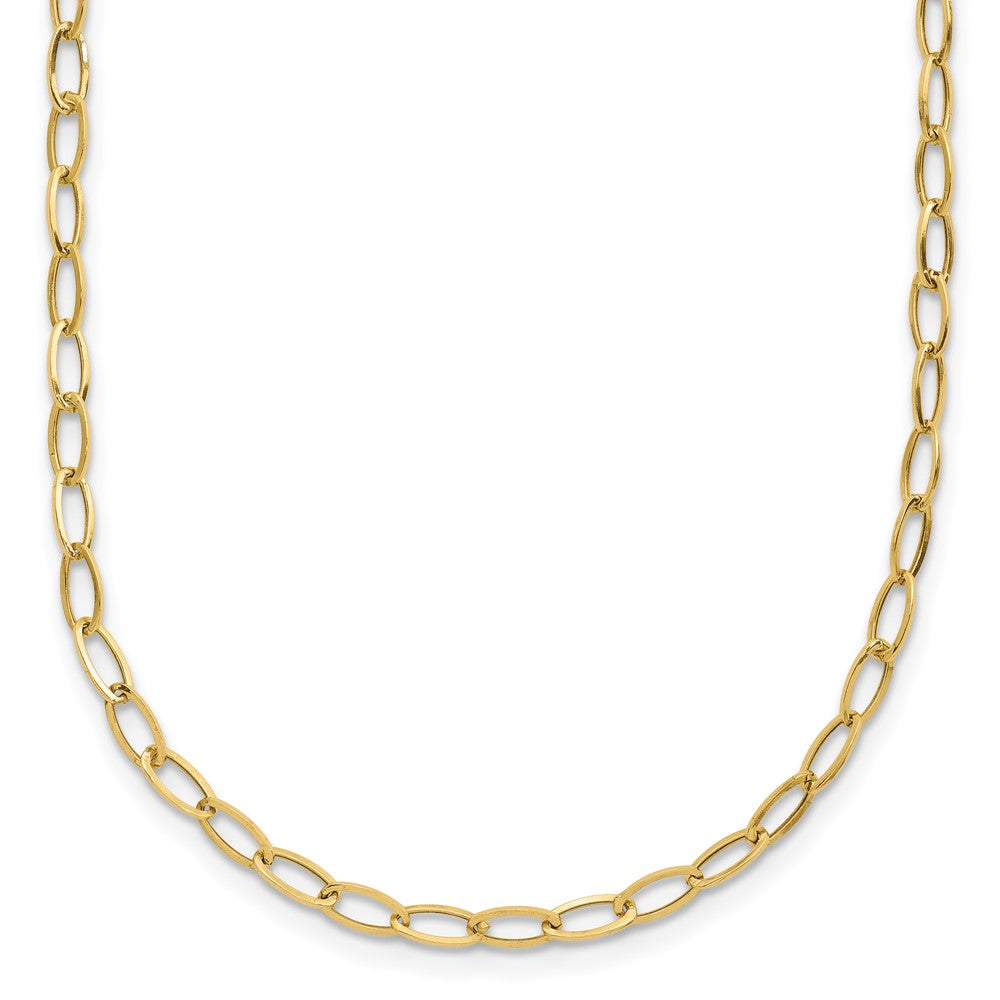 10k Yellow Gold Oval Link Necklace 18"