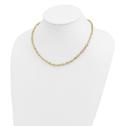 10k Yellow Gold Fancy Link Necklace 18"