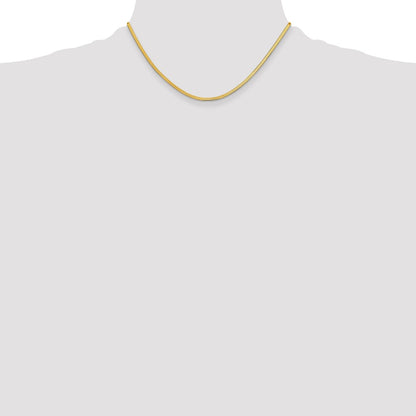 10k Yellow Gold 2.5mm Silky Herringbone Chain Necklace
