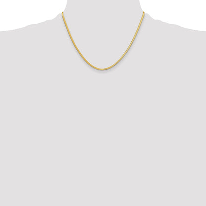 10k Yellow Gold 2.5mm Silky Herringbone Chain Necklace