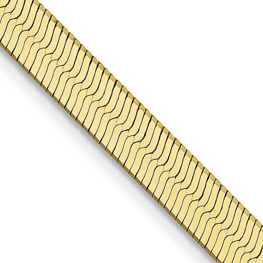10k Yellow Gold 4mm Silky Herringbone Chain Necklace 16"