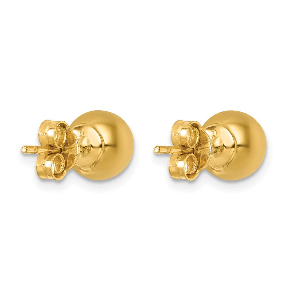 14k Yellow Gold Polished 8.0mm Ball Stud Earrings