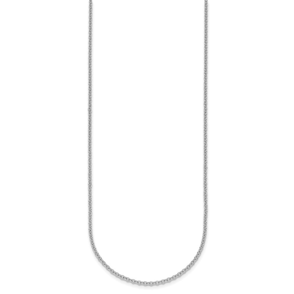 14K Rose Gold Polished 2.0mm Solid Cable Chain Necklace
