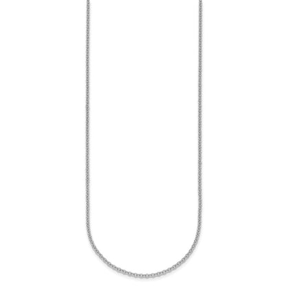 14K Rose Gold Polished 2.0mm Solid Cable Chain Necklace
