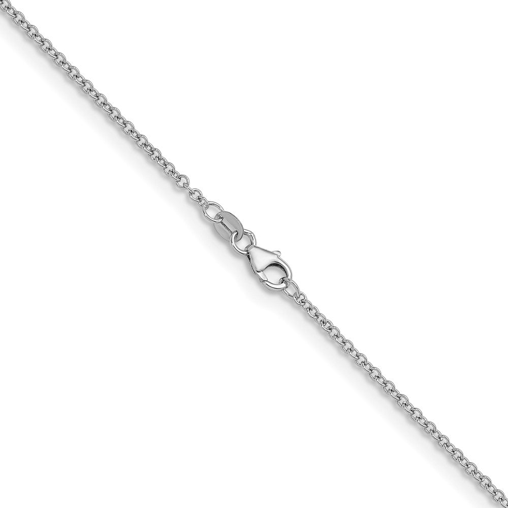 14K Rose Gold Polished 2.0mm Solid Cable Chain Necklace