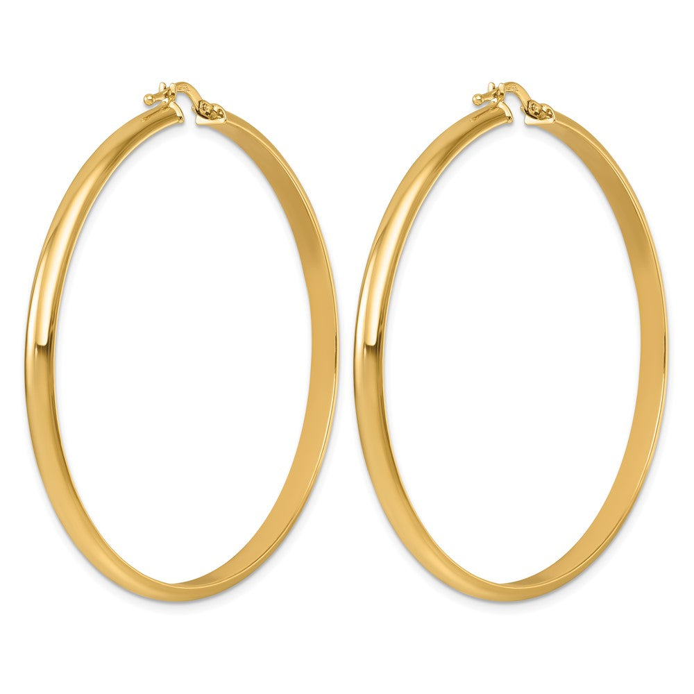 14k Yellow Gold Polished 3.8x54.5mm Round Hoop Earrings