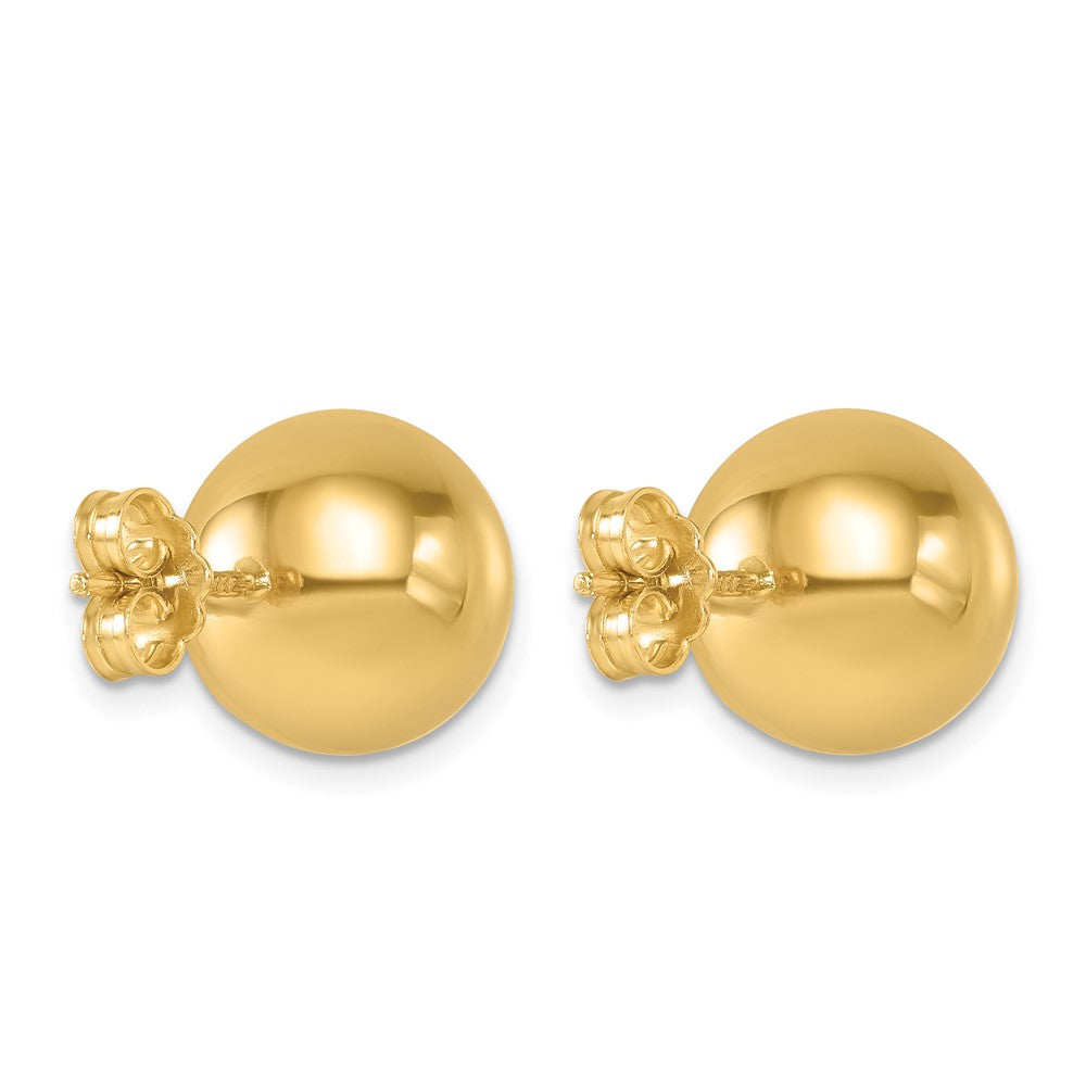 14k Yellow Gold Polished 12.0mm Ball Stud Earrings