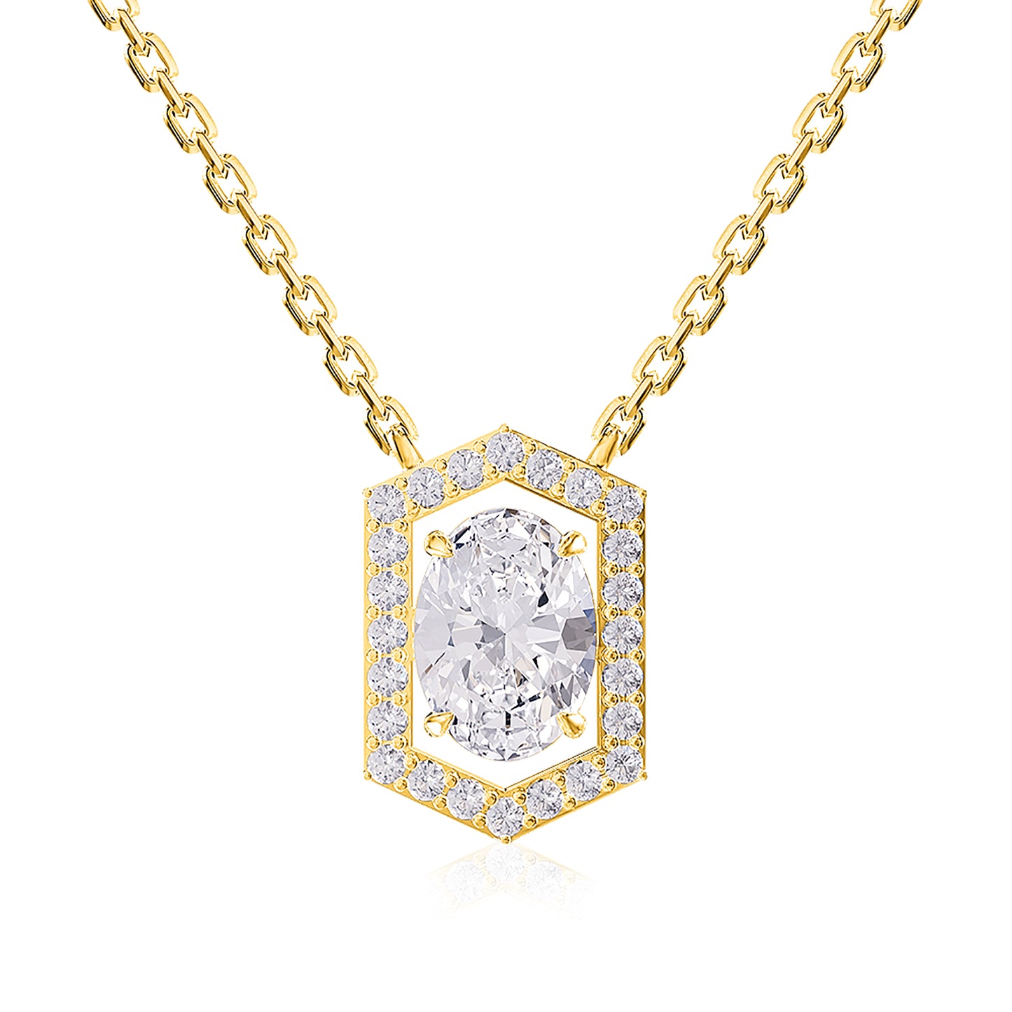 2 Carat Lab Grown Diamond Pendant Necklace 18"