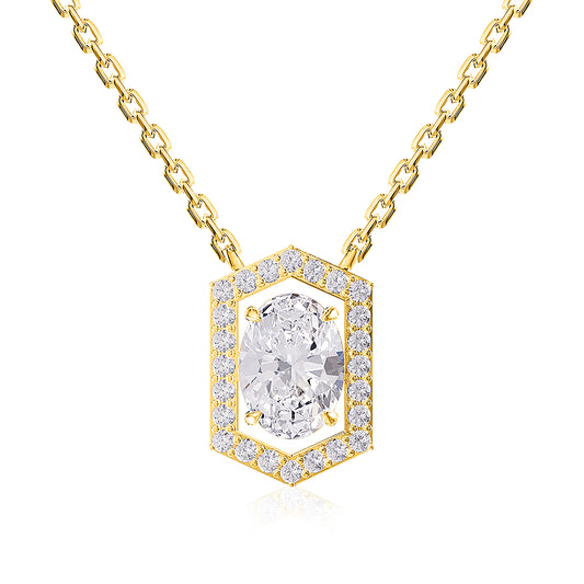2 Carat Lab Grown Diamond Pendant Necklace 18"