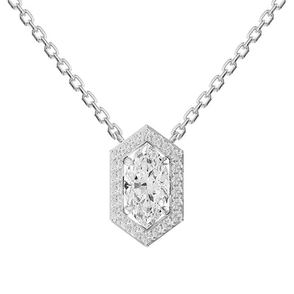 1.5 Carat Lab Grown Diamond Pendant Necklace 18"