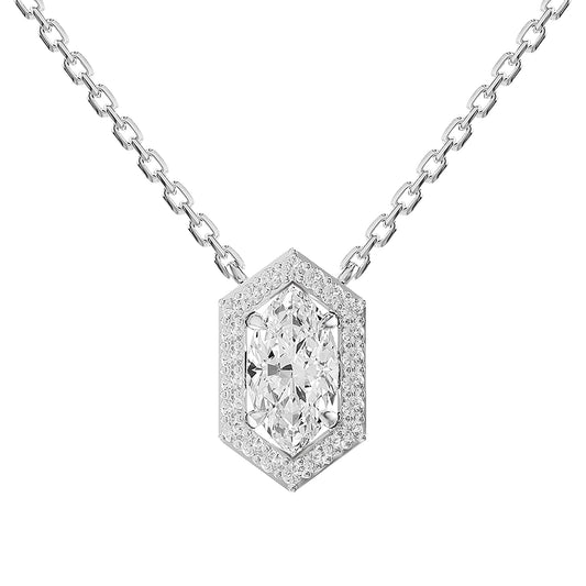1.5 Carat Lab Grown Diamond Pendant Necklace 18"