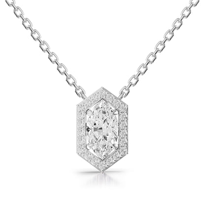 1.5 Carat Lab Grown Diamond Pendant Necklace 18"