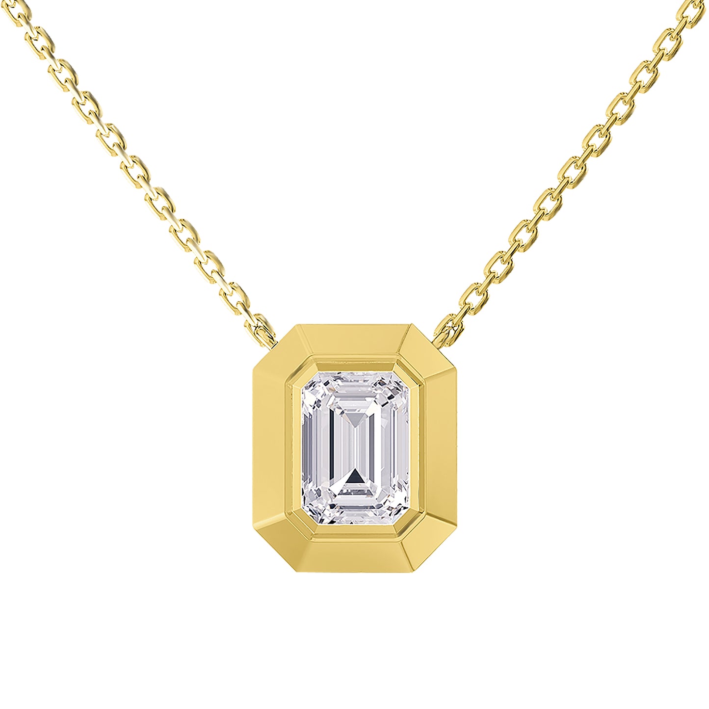 3 Carat Lab Grown Diamond Pendant Necklace 18"