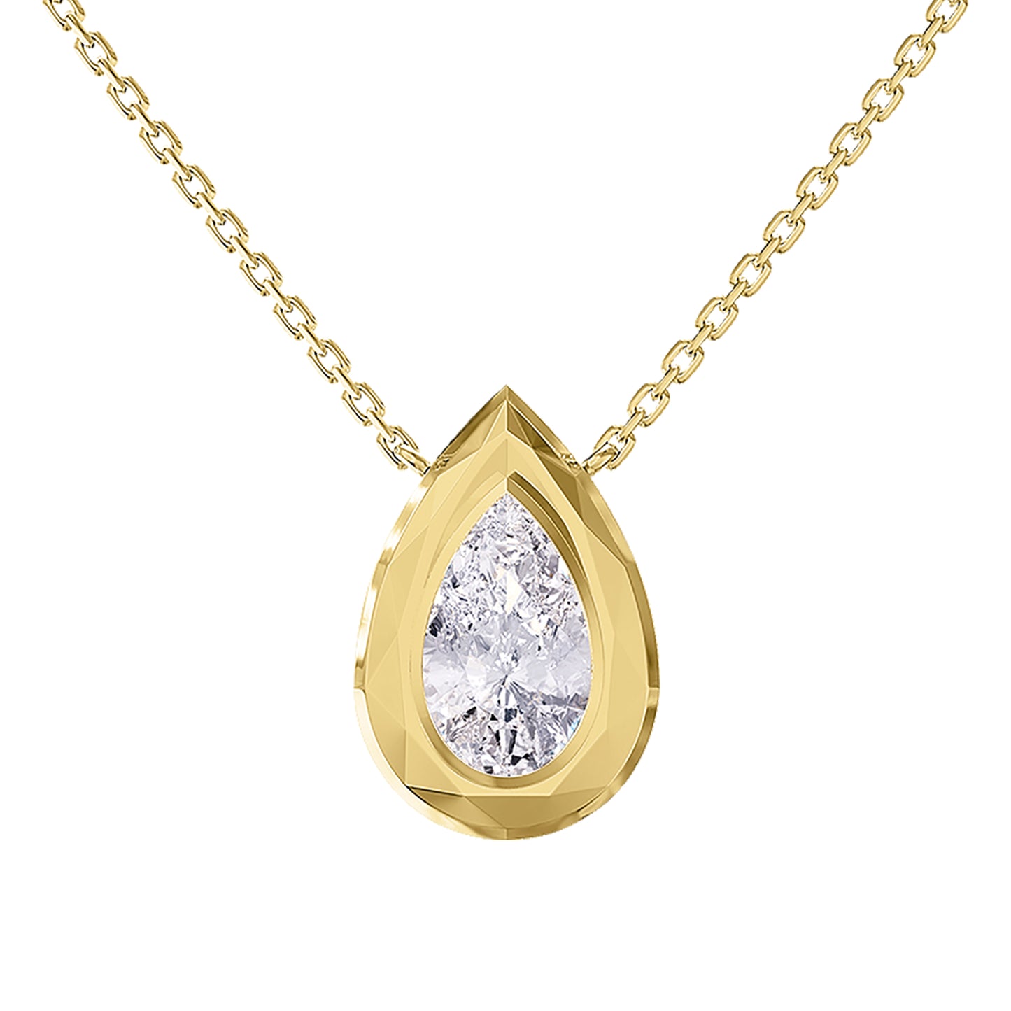 3 Carat Lab Grown Diamond Pendant Necklace 18"