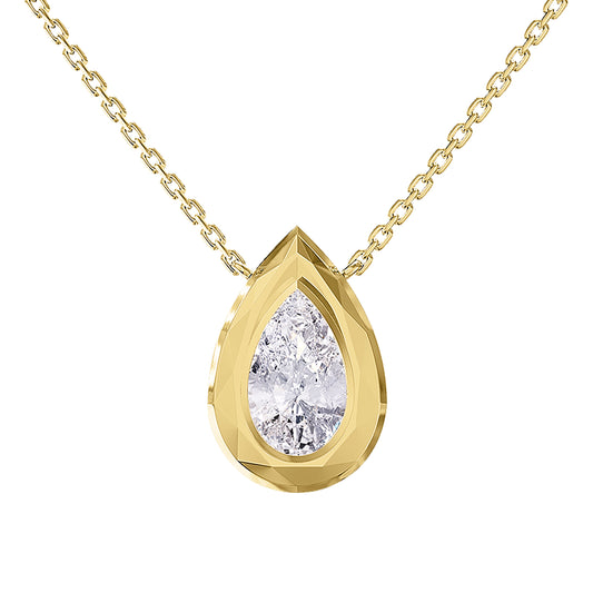 3 Carat Lab Grown Diamond Pendant Necklace 18"