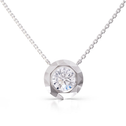 3 Carat Lab Grown Diamond Pendant Necklace 18"