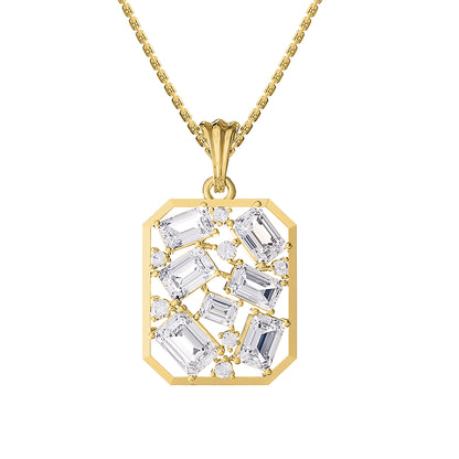 5 Carat Lab Grown Diamond Pendant Necklace 18"