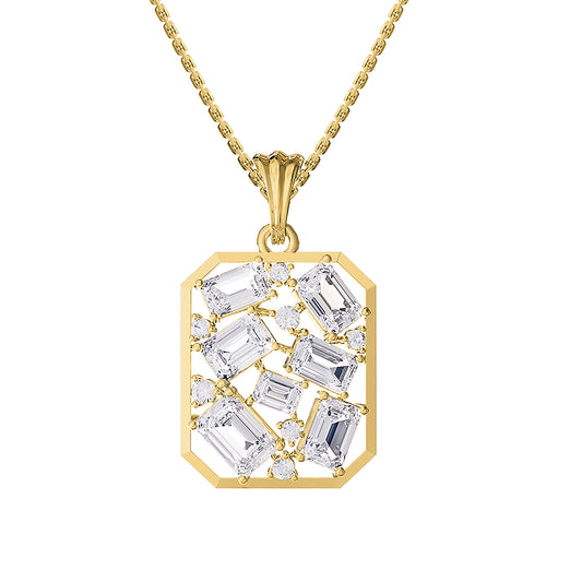 5 Carat Lab Grown Diamond Pendant Necklace 18"