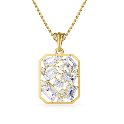 5 Carat Lab Grown Diamond Pendant Necklace 18"