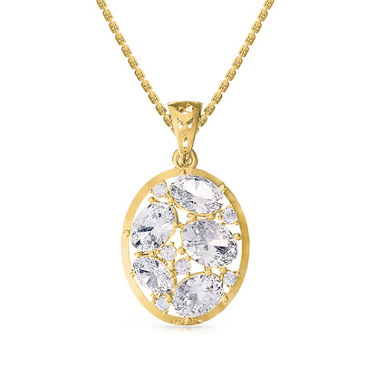 3.75 Carat Lab Grown Diamond Pendant Necklace 18"