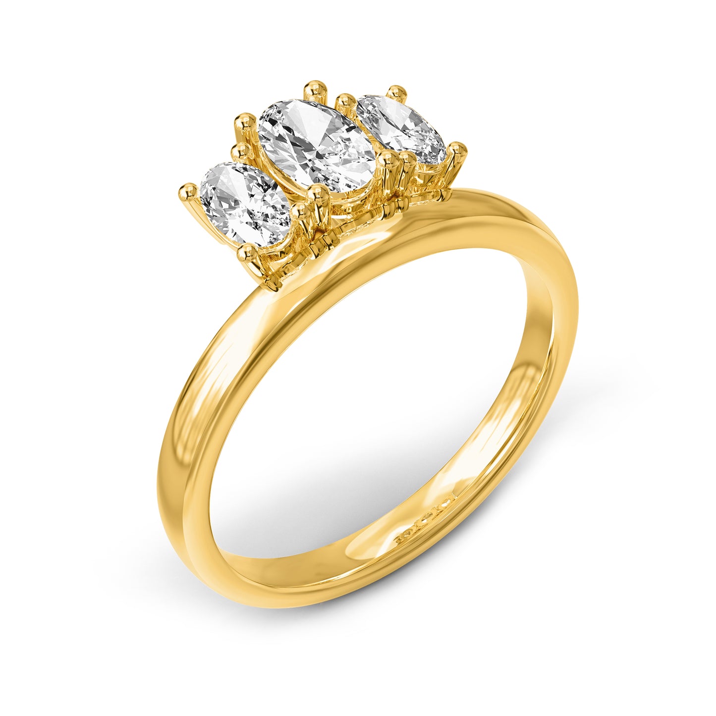 3/4 Carat Lab Grown Lab Grown Diamond Three-stone Ring