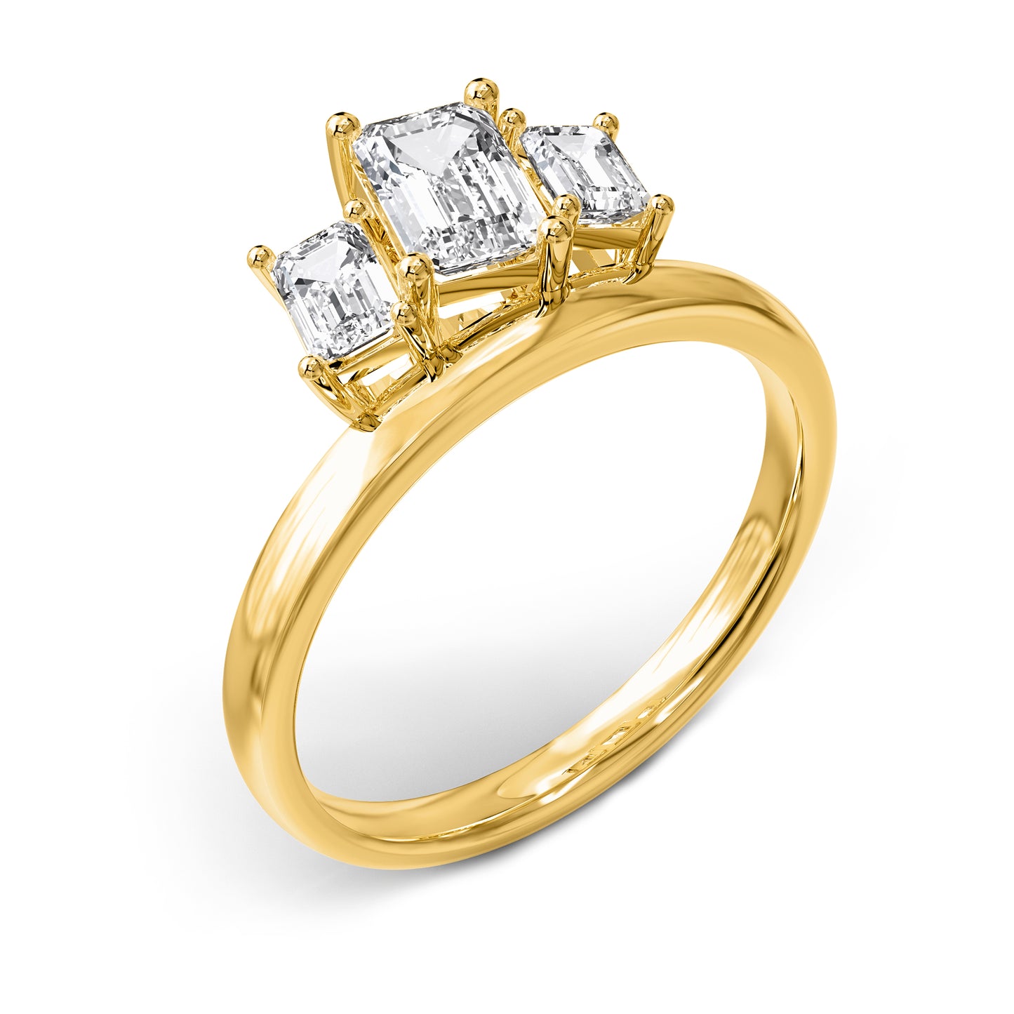 1 Carat Lab Grown Lab Grown Diamond Three-stone Ring