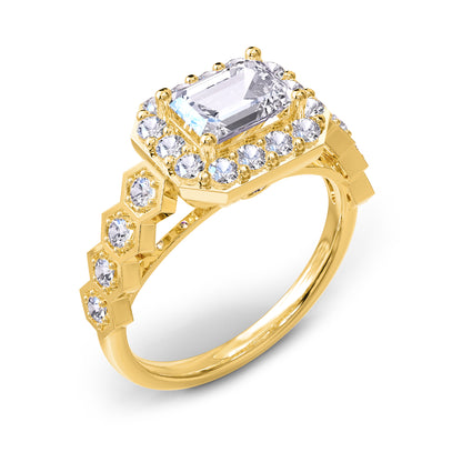 2 Carat Lab Grown Lab Grown Diamond Halo Engagement Ring