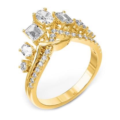 1.25 Carat Lab Grown Diamond Fancy Engagement Ring