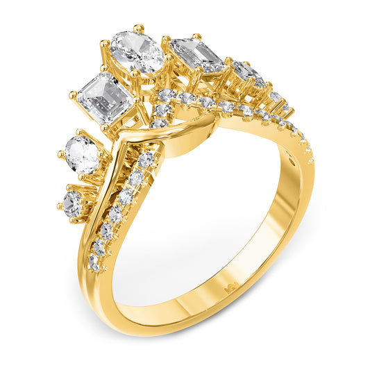 1.25 Carat Lab Grown Diamond Fancy Engagement Ring