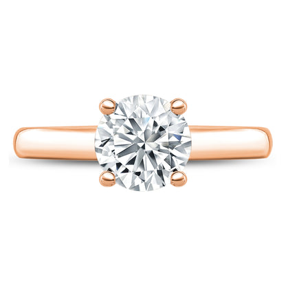 IGI Certified Lab Grown Diamond Solitaire Engagement Ring 14k Rose Gold Clarity- VS, Color- EFG