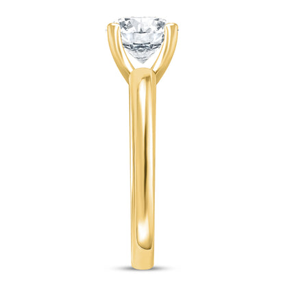 IGI Certified Lab Grown Diamond Engagement Ring 14k Yellow Gold Clarity- VS, Color- EFG